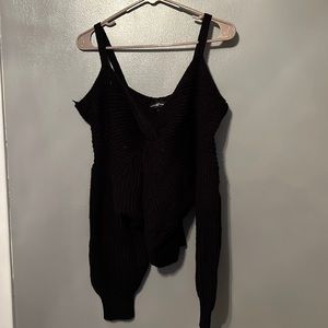 Off shoulde knit sweater